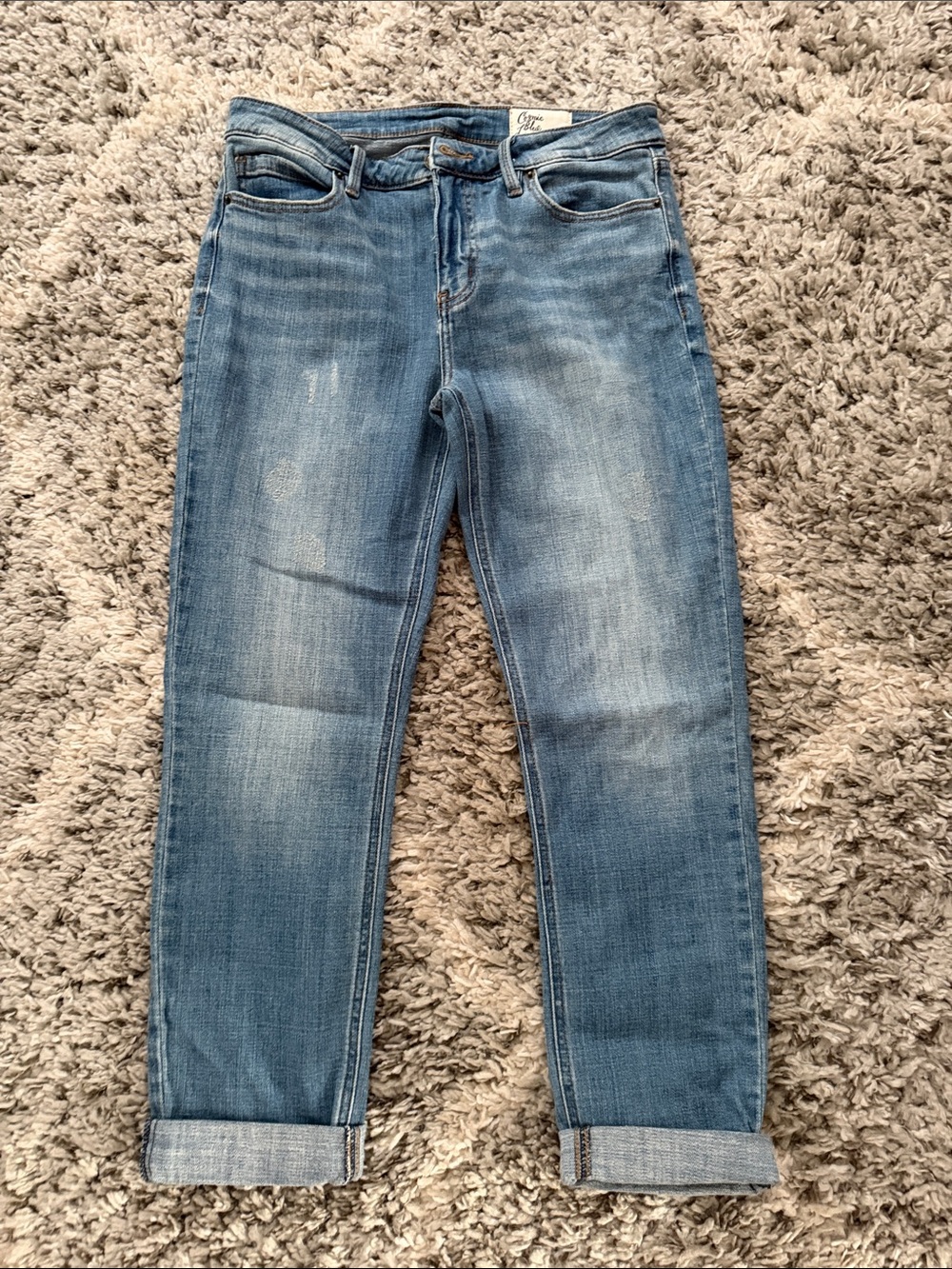 Classic Light Blue Boyfriend Jeans - Relaxed Fit